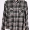 camisa franela vintage_-56 Camisa Wrangler Vintage Franela Cuadros Grises "M"