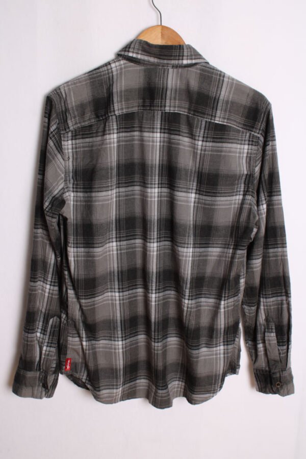 camisa franela vintage_-57 Camisa Wrangler Vintage Franela Cuadros Grises "M"