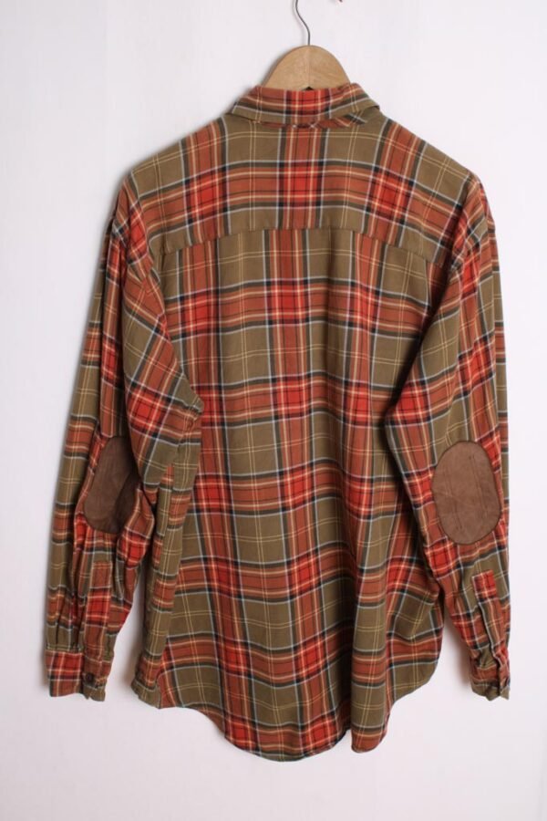 Camisa Franela Vintage Cuadros Verdes "L"