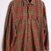 Camisa Franela Vintage Cuadros Verdes "L"