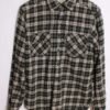 Camisa Franela Vintage Cuadros Verdes "M"