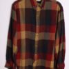 Camisa Franela Vintage Cuadros Ocres "M"