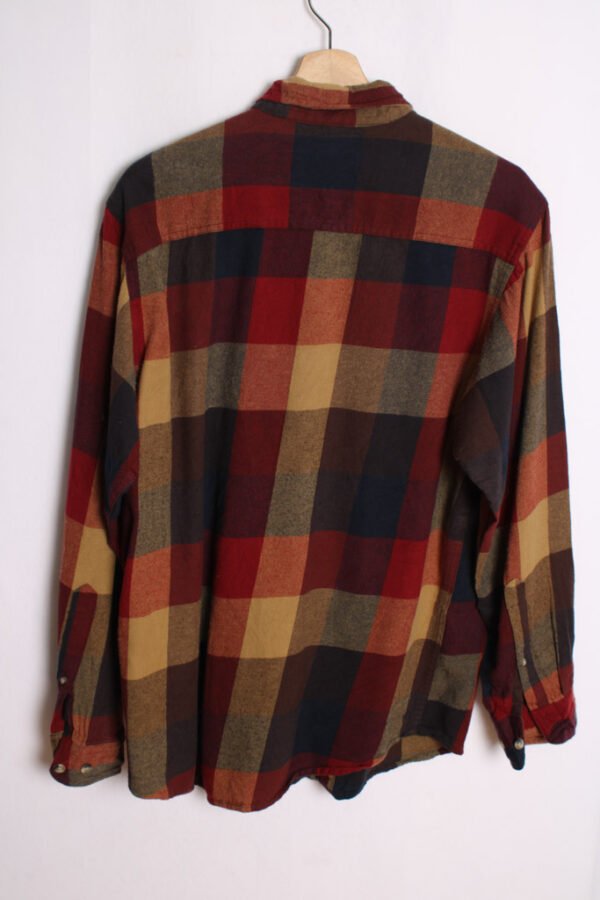 Camisa Franela Vintage Cuadros Ocres "M"