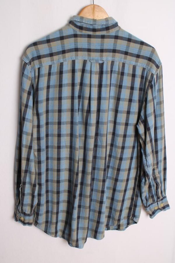 Camisa Franela Cuadros Azules Vintage "M"