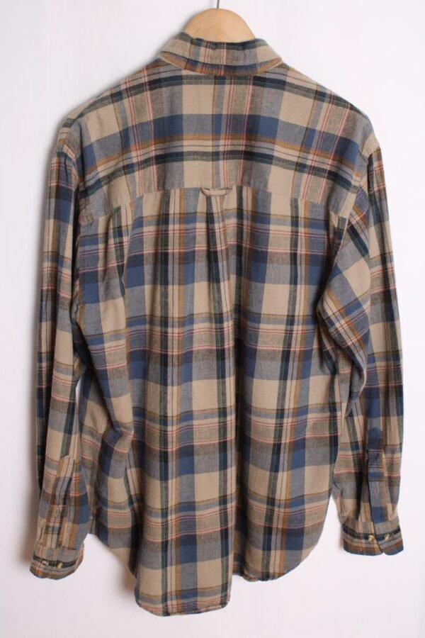 Camisa Franela Cuadros Azules Vintage "L"