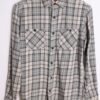 Camisa Franela Cuadros Grises Vintage "S"