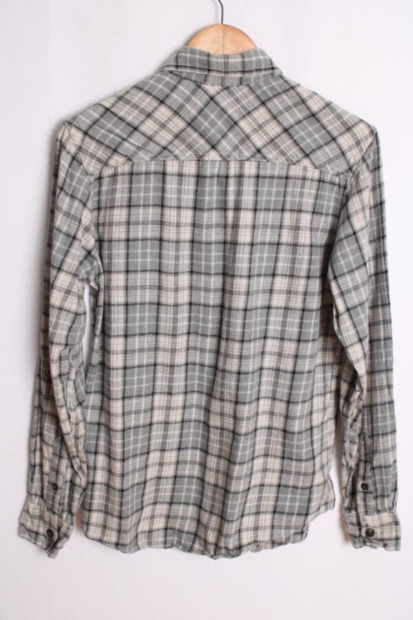 Camisa Franela Cuadros Grises Vintage "S"