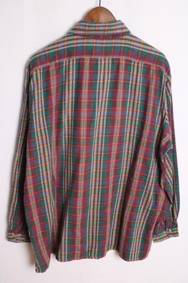Camisa Cuadros Franela Verde Vintage "2XL"