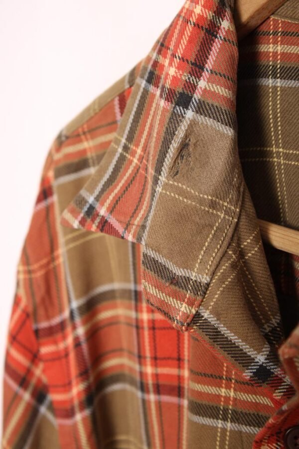 Camisa Franela Vintage Cuadros Verdes "L"