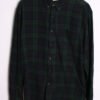 Camisa Cuadros Franela Verdes Vintage "L"