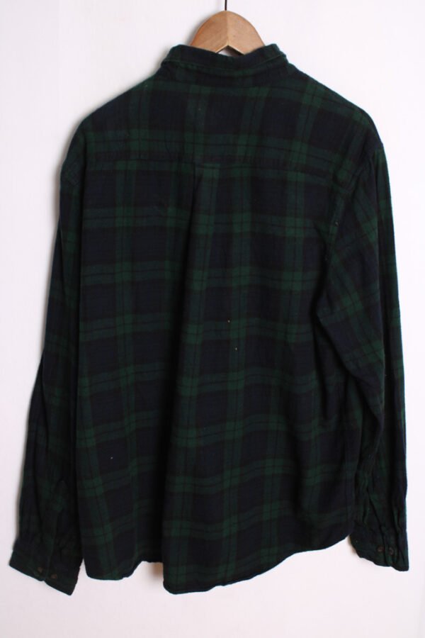 Camisa Cuadros Franela Verdes Vintage "L"