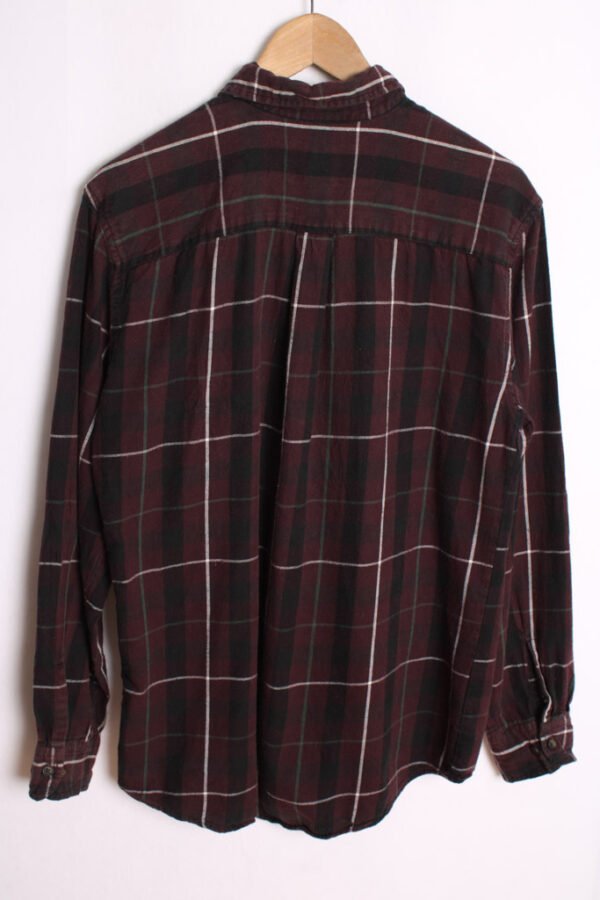 Camisa Franela Cuadros Berenjena "M"