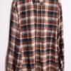Camisa Franela Vintage Cuadros Azul y Caldera "XL"