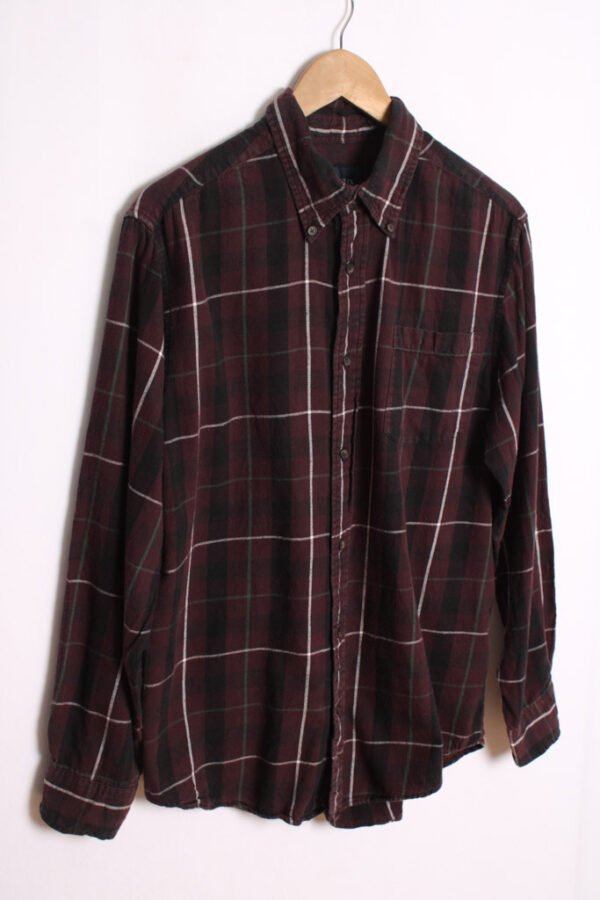 Camisa Franela Cuadros Berenjena "M"