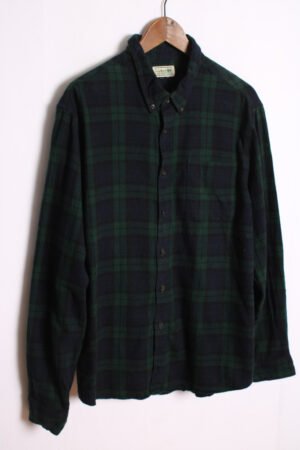 Camisa Cuadros Franela Verdes Vintage "L"