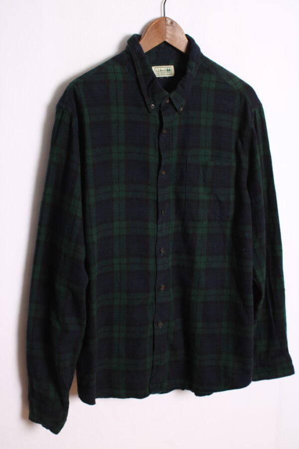 Camisa Cuadros Franela Verdes Vintage "L"