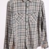 Camisa Franela Cuadros Grises Vintage "S"
