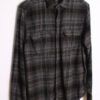 Camisa Franela Cuadros Grises Vintage "M"