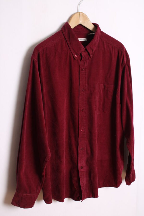 camisa pana chico vintage-8 Camisa de Pana Burdeos Vintage "XL"
