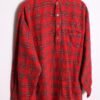 Camisa Cuello Mao Cuadros Rojos "L/XL"