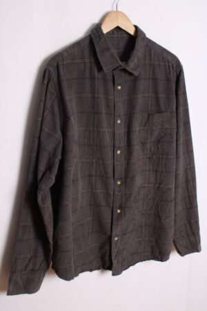 Camisa Pana Cuadros Grises Vintage "XL"