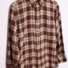 Camisa Franela Cuadros Marrones Vintage "M"