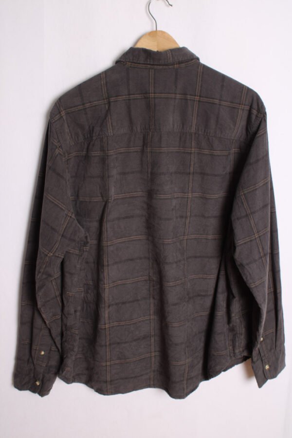 Camisa Pana Cuadros Grises Vintage "XL"