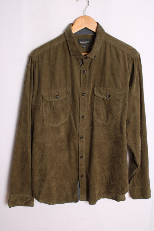 camisa pana franela cuadros chico vintage-61 Camisa de Pana Verde Vintage "L"