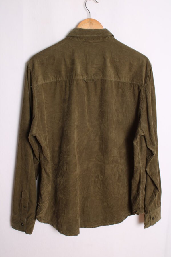 camisa pana franela cuadros chico vintage-62 Camisa de Pana Verde Vintage "L"