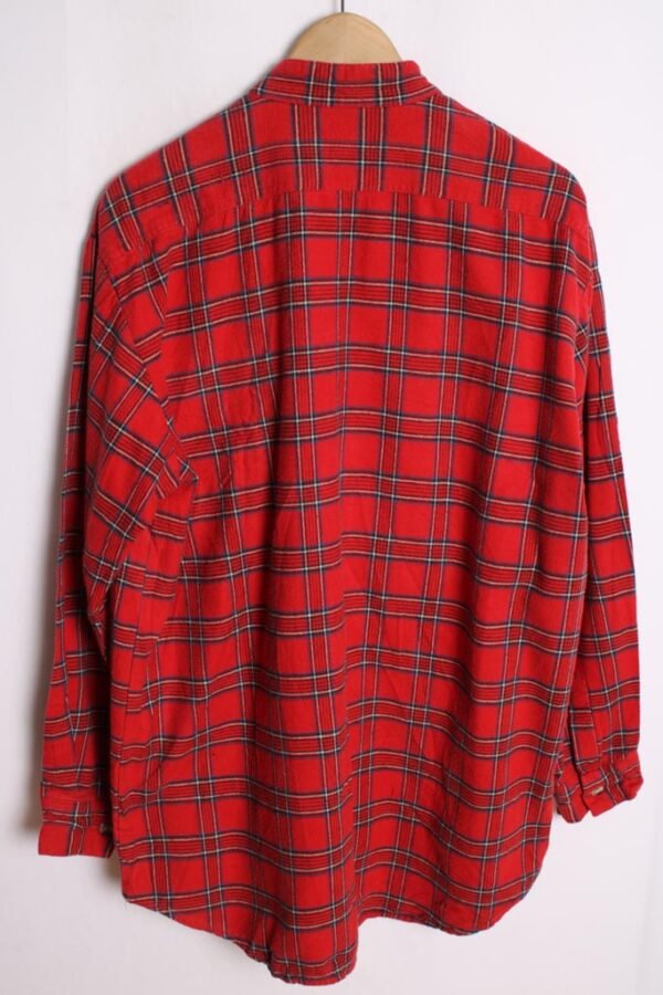Camisa Cuello Mao Cuadros Rojos "L/XL"