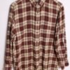 Camisa Franela Cuadros Marrones Vintage "M"