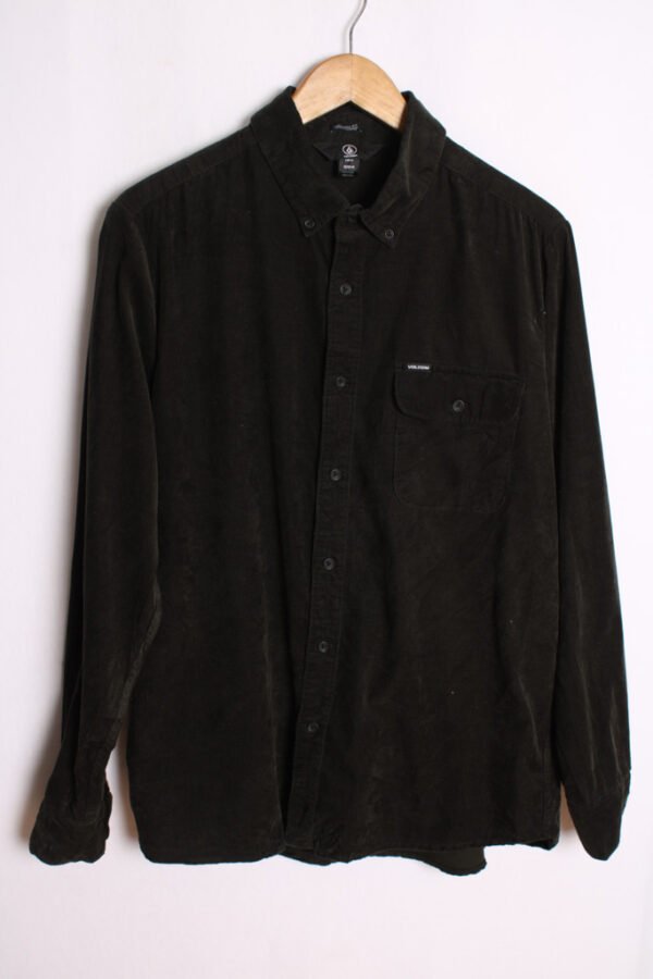 Camisa Volcom de Pana Negra Vintage "M"