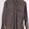 camisa pana franela cuadros chico vintage-77 Camisa Pana Gris Bolsillos Vintage "M"