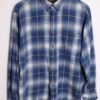 camisa pana franela cuadros chico vintage-79 Camisa Franela Cuadros Azul y Blanco Vintage "M"