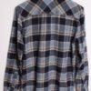 Camisa Franela Cuadros Gris y Azul Vintage "S"