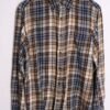 Camisa Franela Cuadros Marrones Vintage "M"