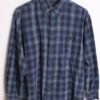 Camisa Franela Cuadros Azules Vintage "L"