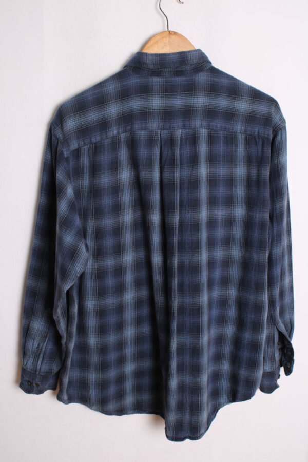 Camisa Franela Cuadros Azules Vintage "L"