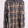Camisa Franela Cuadros Marrones Vintage "M"