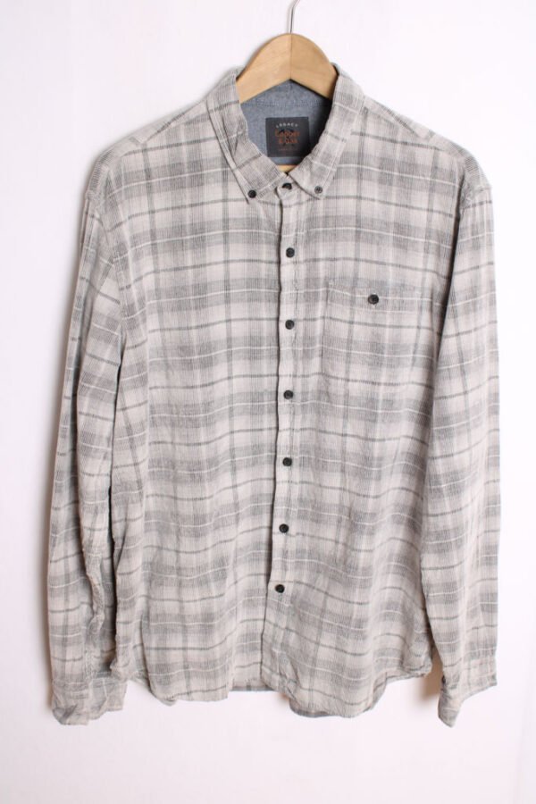 camisa pana vintage Camisa Cuadros Pana Grises Vintage "XL"