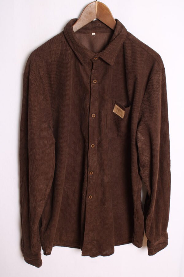 Camisa Pana Color Marrón Vintage "L"
