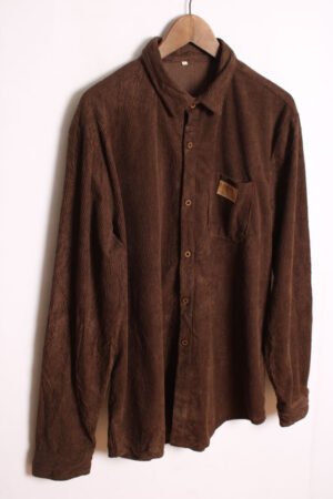 camisa vintage chico pana-14 Camisa Pana Color Marrón Vintage "L"