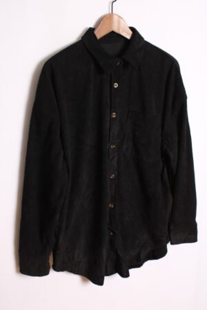 Camisa Pana Color Negro Vintage "XL"