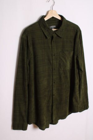 Camisa Vintage Verde de Pana "L"