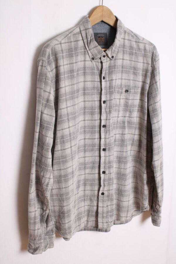 camisa vintage chico pana Camisa Cuadros Pana Grises Vintage "XL"