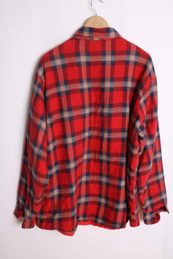 Camisa Forrada Cuadros Roja Vintage "2XL"