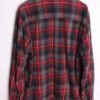 Camisa Vintage Forrada Cuadros Gris y Granate "M"