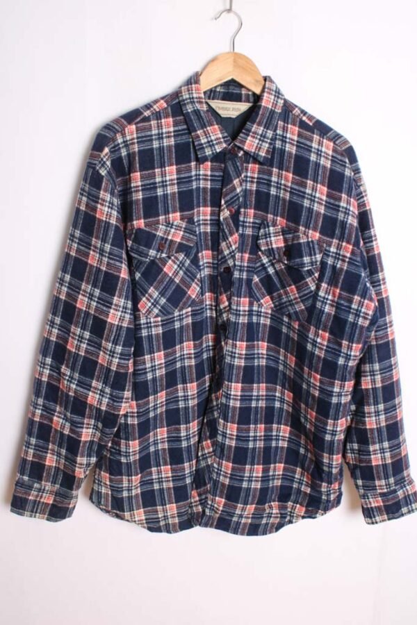 Camisa Forrada Vintage Azul y Rojo Vintage "XL"