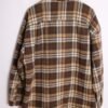 Camisa Forrada Cuadros Marrón y Beige Vintage "XL"