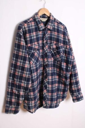 Camisa Forrada Vintage Azul y Rojo Vintage "XL"